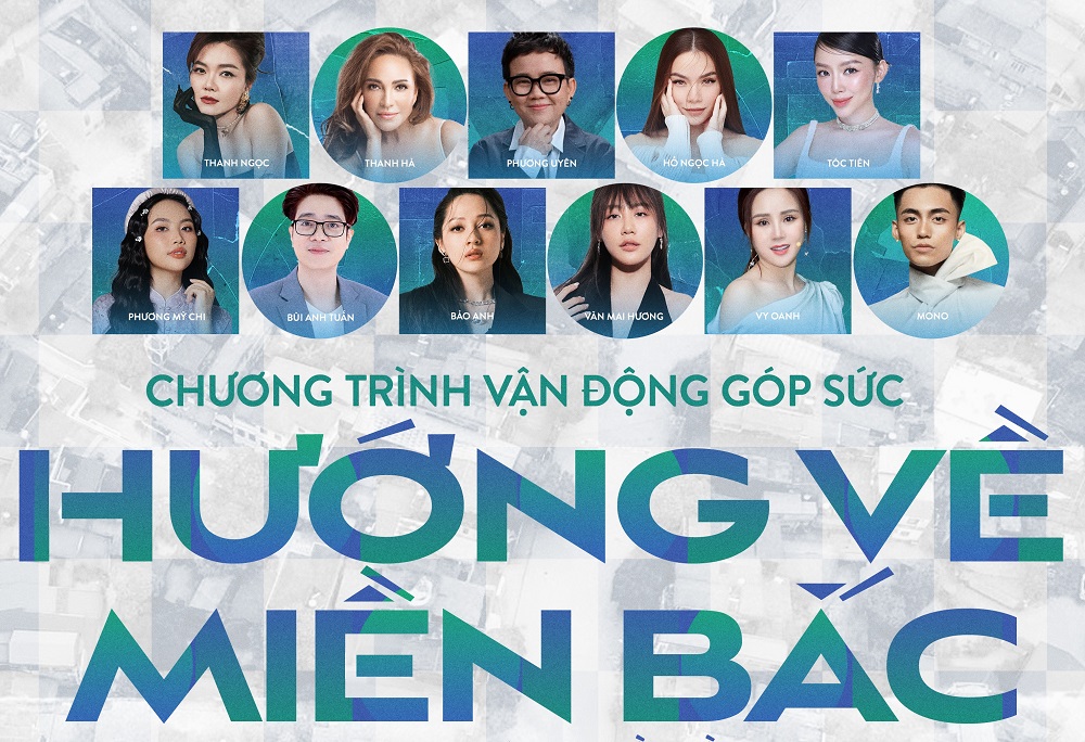 Hơn 50 nghệ sĩ và nhiều doanh nghiệp trực tiếp đến tham gia ủng hộ ‘Hướng về miền Bắc’