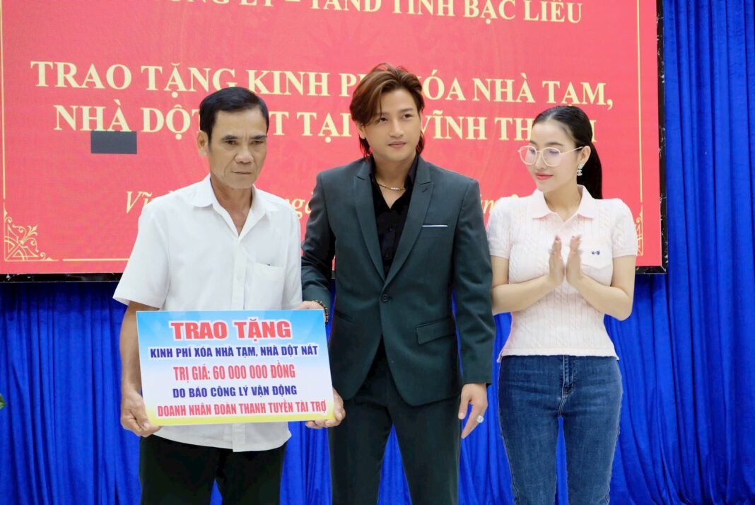 Vợ chồng Á hậu, Doanh nhân Đoàn Thanh Tuyền – ca sĩ Đỗ Minh Quân tới tận Nông Cống – Thanh Hóa cứu trợ bà con sau bão số 10