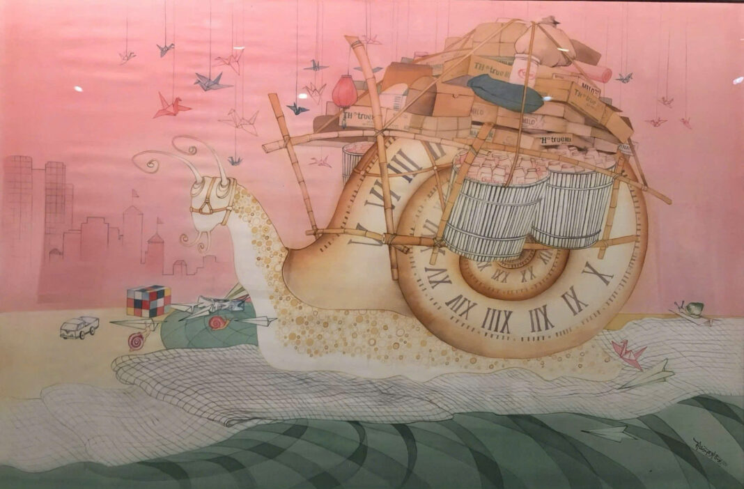 “Dấu vết của nước” – Hội họa lặng lẽ của Hoàng Hồng